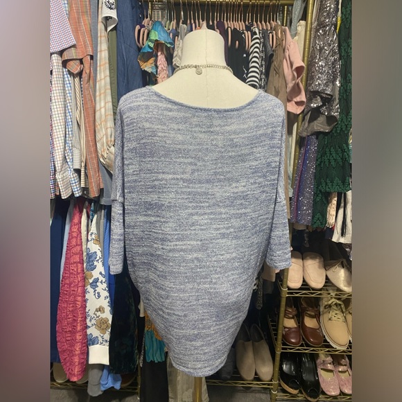 White House Black Market Sweater Blue with Silver Flecks Size Small - Picture 2 of 13